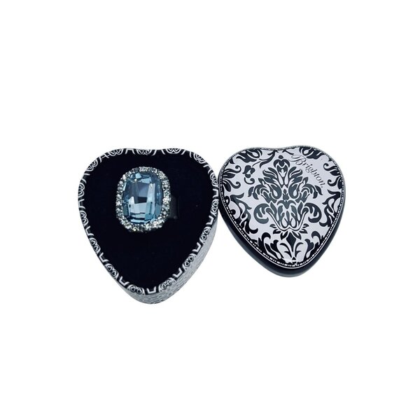 Brighton Contessa Silver Tone And Blue Glass Swarovski Crystals Ring (R460) - Picture 2 of 9